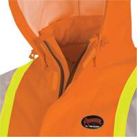 5880 Manteau de pluie ignifuge et protection contre les &eacute;clats d'arc &eacute;lectrique, T-petit, Orange haute visibilit&eacute;, 10 cal/cm² Superchem Industries