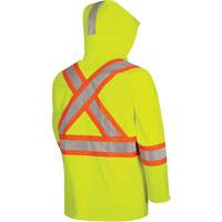 5881 Manteau de pluie ignifuge et protection contre les &eacute;clats d'arc &eacute;lectrique, T-petit, Jaune haute visibilit&eacute;, 10 cal/cm² Superchem Industries