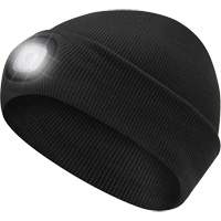 5678 Tuque en tricot avec lampe frontale &agrave; DEL, Doublure en Molleton, Taille unique, Noir Superchem Industries