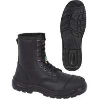 1027 Black 8" Work Boots, Leather, Steel Toe, Size 10 Superchem Industries