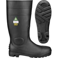 1022 Bottes de s&eacute;curit&eacute;, PVC, Embout Acier, Pointure 10, Semelle R&eacute;sistant aux perforations Superchem Industries