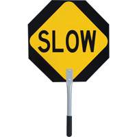 456 Traffic Stop/Slow Paddle, 18" x 18", Corrugated Plastic, English Superchem Industries