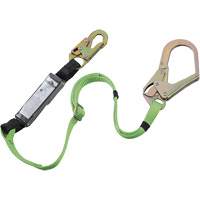 SA-5402-6A Shock Absorbing Lanyard, 6', Rebar Hook Center, Snap Hook Leg Ends, Polyester Superchem Industries