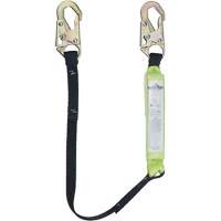 SA-6400-4 Shock Absorbing Lanyard, 4', Snap Hook Center, Snap Hook Leg Ends, Polyester Superchem Industries