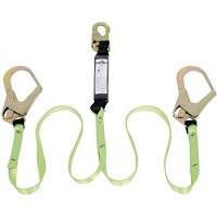 SA-54022-6 Shock Absorbing Lanyard, 6', Rebar Hook Center, Snap Hook Leg Ends, Polyester Superchem Industries