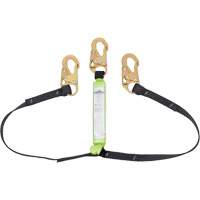 SA-64000-6 Shock Absorbing Lanyard, 6', Snap Hook Center, Snap Hook Leg Ends, Polyester Superchem Industries