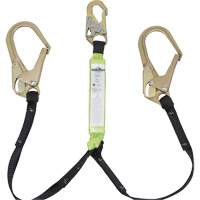 SA-64022-4 Shock Absorbing Lanyard, 4', Rebar Hook Center, Snap Hook Leg Ends, Polyester Superchem Industries