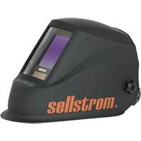 WHP4000 Premium Series ADF Welding Helmet with Extra-Large Blue Lens Technology, 3.94" L x 3.28" W View Area, Black/Orange Superchem Industries