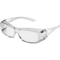 X350 OTG Safety Glasses, Clear Lens, Anti-Scratch, ANSI Z87+/Meets/Exceeds CSA Z94.3 Superchem Industries