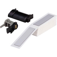 Raised Panel Labels, Polyester, 1" L x 4" H, White Superchem Industries