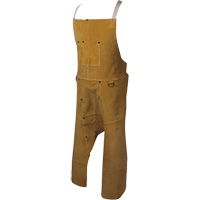 Caiman&reg; Boarhide Apron, Split-Leg Bib, 42" L, Brown Superchem Industries