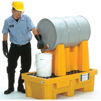 Syst&egrave;me de confinement Ultra-Drum pour 1 baril avec drain, 52" lo x 29" la x 49,5" ha, 750 gal. US Capacit&eacute; Superchem Industries