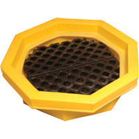 Ultra-Drum Tray avec grille, 32" lo x 32" la x 8,1" h, Cap. de d&eacute;versement 21,1 gal. US Superchem Industries