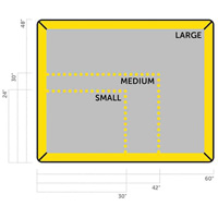 Petit tampon Ultra-Filter, Capacit&eacute; 0,8 gal. US, 2,5' la x 2' lo x 3" h, Paroi en mousse Superchem Industries