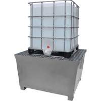 Ultra-IBC Spill Pallet en acier, Capacit&eacute; de d&eacute;versement 370 gal. US, 57,6" x 34,7" x 56,9" Superchem Industries
