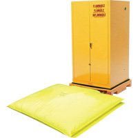 Single Drum Ultra-Safety Cabinet Bladder System&reg;, 37.8" L x 37.8" W x 6.3" H, 1500 lbs. Load Capacity Superchem Industries