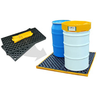 4-Drum Flexible Ultra-Spill Deck&reg; Bladder System, 110 US gal. Spill Capacity, 51" x 48" x 5" Superchem Industries