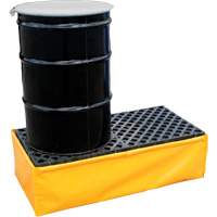 Ultra-Spill Pallet flexible, 2 barils, Capacit&eacute; de d&eacute;versement 66 gal. US, 48" x 24" x 14" Superchem Industries