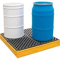 Ultra-Spill Pallet flexible, 4 barils, Capacit&eacute; de d&eacute;versement 66 gal. US, 48" x 48" x 7" Superchem Industries