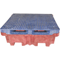 Ultra-Spill King palette de d&eacute;versement &agrave; pont plat, 4 barils, Capacit&eacute; de d&eacute;versement 85 gal. US, 51" x 51" x 17,5" Superchem Industries