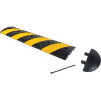 Speed Bump Kit, Rubber, 4' L x 11" W x 2" H Superchem Industries