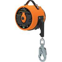 Latchways Sealed Self-Retracting Lanyard, 85', 1 Leg, Stainless Steel Cable, Snap Hook Harness Connector Superchem Industries