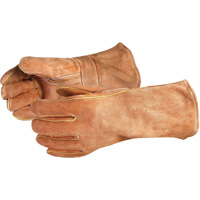 Endura&reg; 505BS Deluxe Brown Welding Gloves, Split Cowhide, Size Large Superchem Industries