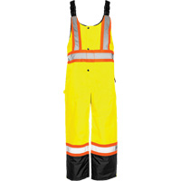 TO1 Winter Traffic Overalls, Polyester, Small, Black/High Visibility Lime-Yellow Superchem Industries