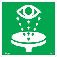 Eye Wash CSA Standard Safety Sign, 12" x 12", Aluminum, Pictogram Superchem Industries