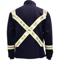 Veste FR ray&eacute;e en molleton &agrave; fermeture &agrave; glissi&egrave;re compl&egrave;te, Petit, Bleu marin Superchem Industries
