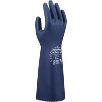 CN741 Chemical-Resistant Gloves, Size Small/7, 15" L, Nitrile, 15-mil Superchem Industries