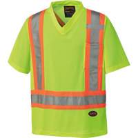 6989 Traffic Micro Mesh T-Shirt, X-Small, High Visibility Lime-Yellow Superchem Industries