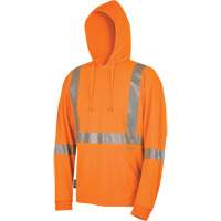 6964 Bird's-Eye Safety Hoodie, Small, High Visibility Orange Superchem Industries