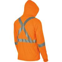 6964 Bird's-Eye Safety Hoodie, Small, High Visibility Orange Superchem Industries