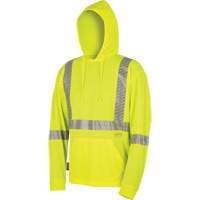 6965 Bird's-Eye Safety Hoodie, Small, High Visibility Lime-Yellow Superchem Industries