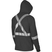 6966 Bird's-Eye Safety Hoodie, Small, Black Superchem Industries
