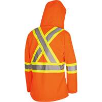 5626W The Rock Women's 300D  Quilted Safety Parka, Polyester/Polyurethane, High Visibility Orange, X-Small Superchem Industries