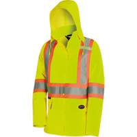 5628W The Rock Women's 300D  Quilted Safety Parka, Polyester/Polyurethane, High Visibility Lime-Yellow, X-Small Superchem Industries
