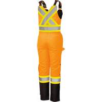 5040BBW Combinaison de s&eacute;curit&eacute; imperm&eacute;able haute visibilit&eacute; pour femmes, Polyester, T-petit, Noir/Orange haute visibilit&eacute; Superchem Industries