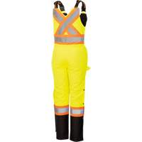 5041BBW Combinaison de s&eacute;curit&eacute; imperm&eacute;able haute visibilit&eacute; pour femmes, Polyester, T-petit, Noir/Jaune lime haute visibilit&eacute; Superchem Industries