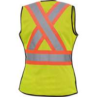 489 Women's High-Visibility Safety Tear-Away Vest, High Visibility Lime-Yellow, X-Small, Polyester Superchem Industries