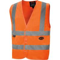 6885 High-Visibility Tricot Safety Vest, High Visibility Orange, Small, Polyester Superchem Industries