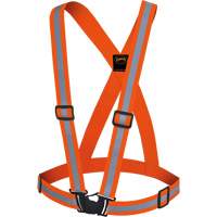 5496 High-Visibility Safety Sash, High Visibility Orange, Silver Reflective Colour, One Size Superchem Industries