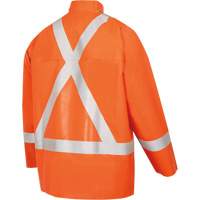 5990J Super Heavy-Duty FR/Arc Resistant Safety Rain Jacket, Small, High Visibility Orange, 11 cal/cm² Superchem Industries