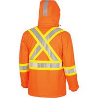 5884 Flash-Gard&reg; FR/Arc-Rated Waterproof Jacket with Hood, Small, High Visibility Orange, 51 cal/cm² Superchem Industries