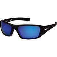 Velar Safety Glasses, Blue Mirror Lens, ANSI Z87+/Meets/Exceeds CSA Z94.3 Superchem Industries