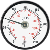 Magnetic Surface Thermometer, Non-Contact, Analogue, 0-250°F (-20-120°C) Superchem Industries