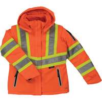 Manteau de s&eacute;curit&eacute; isolant et extensible pour femmes, Polyester, Orange haute visibilit&eacute;, T-petit Superchem Industries