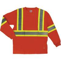 T-shirt de s&eacute;curit&eacute; &agrave; manches longues, Coton, T-petit, Orange haute visibilit&eacute; Superchem Industries