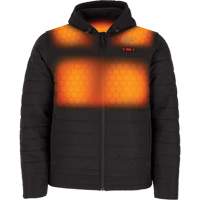 Veste chauffante M12 QuietShell avec pile, Hommes, Moyen, Noir Superchem Industries